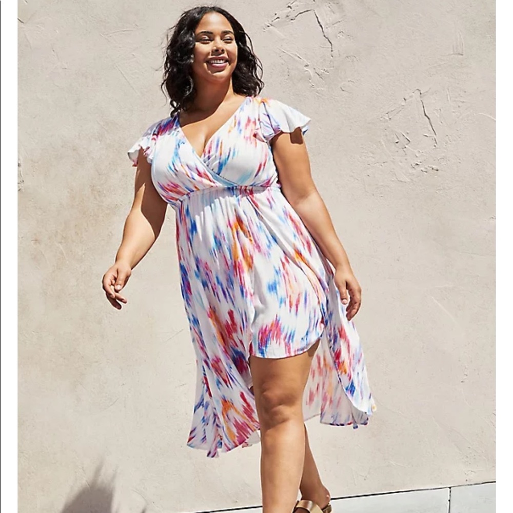 WALK-THROUGH ROMPER MIDI DRESS - CRINKLE GAUZE IKAT WHITE